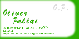 oliver pallai business card